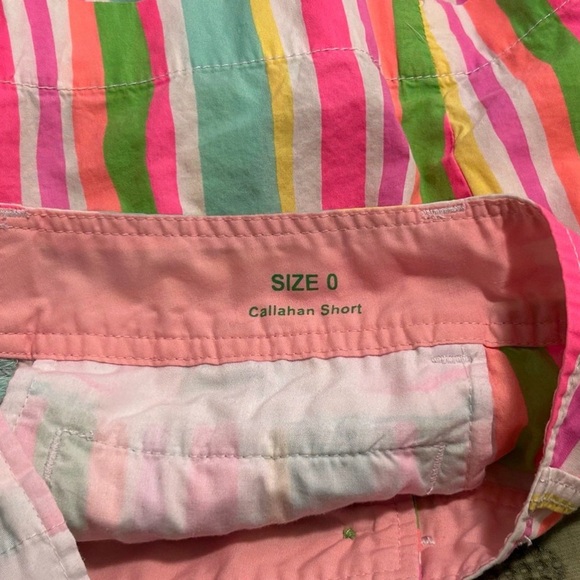Lilly Pulitzer Neon Stripe Callahan Shorts - Size 0 - Picture 6 of 7